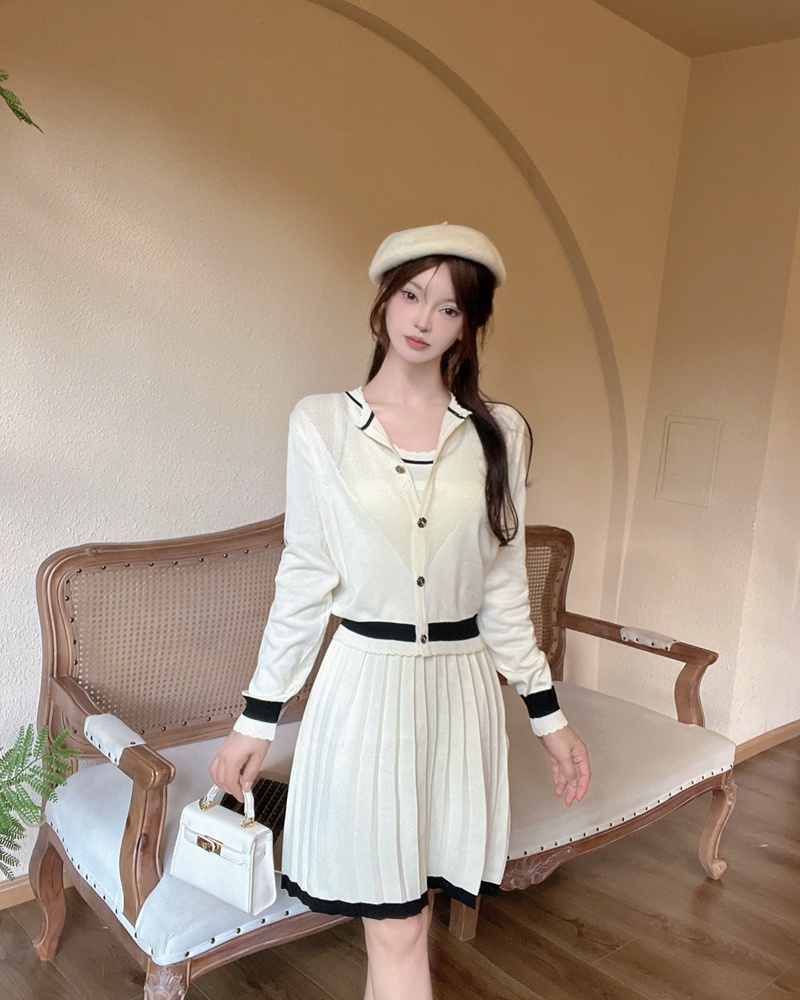 Fashion dress sling cardigan 2pcs set for women