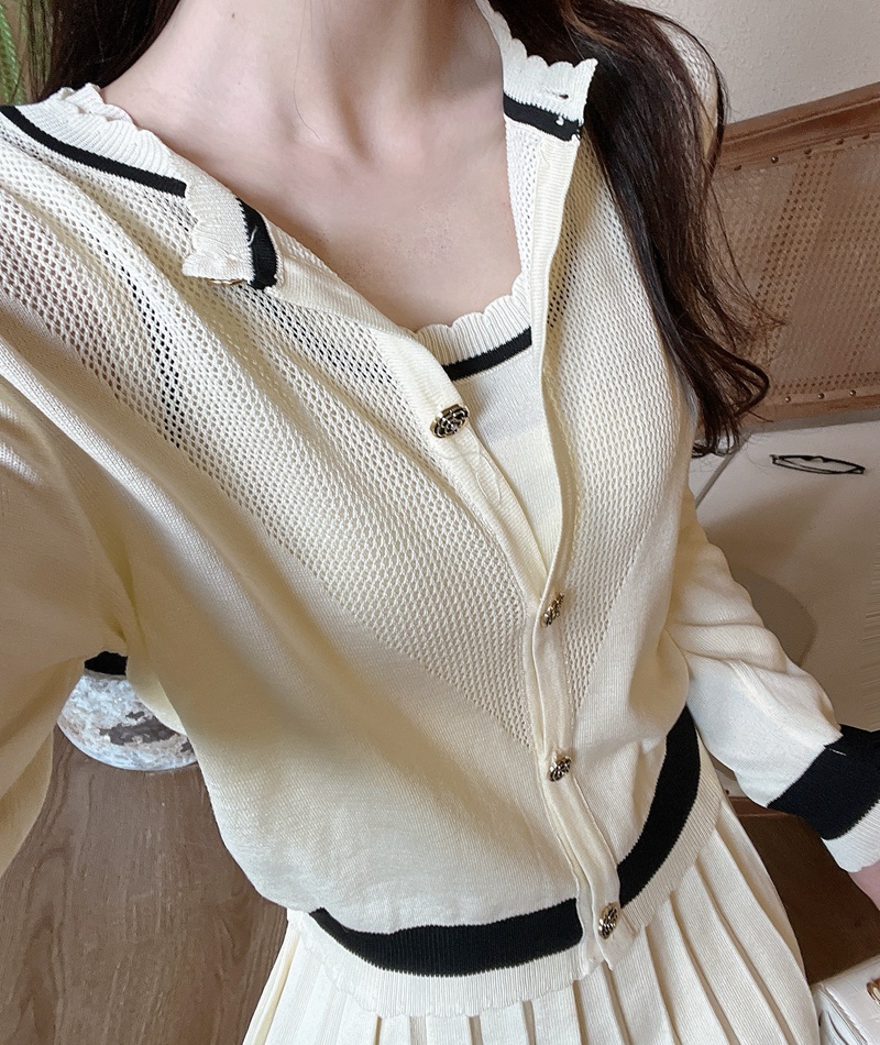 Fashion dress sling cardigan 2pcs set for women