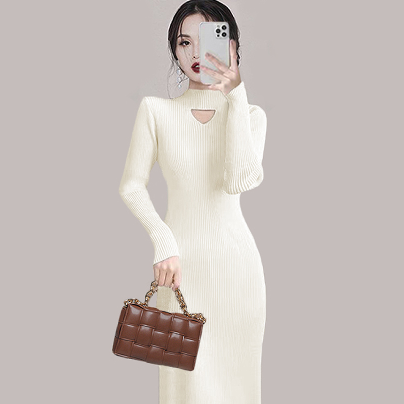 Knitted dress tender sweater dress for women