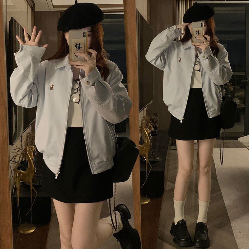 Lazy cotton jacket embroidery coat