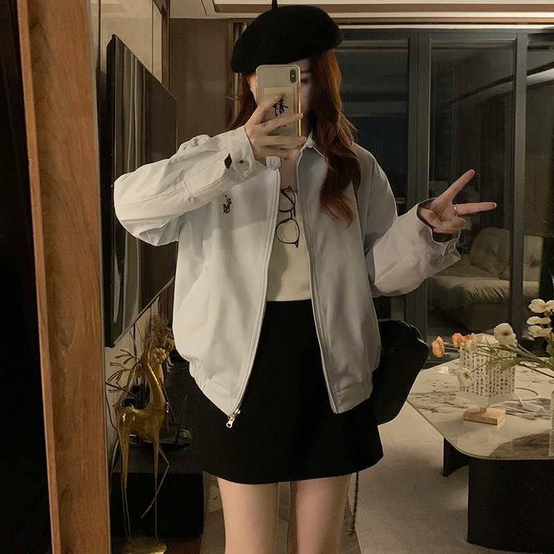 Lazy cotton jacket embroidery coat