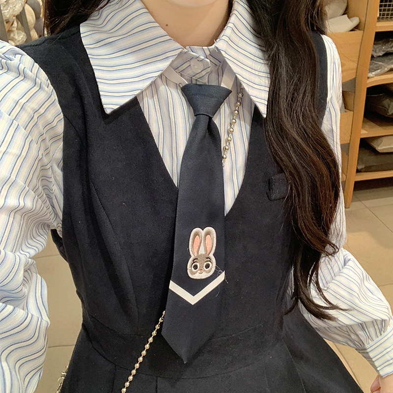 Strap college style shirt autumn dress 2pcs set