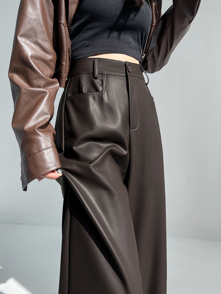 Black wide leg pants high waist pants for women