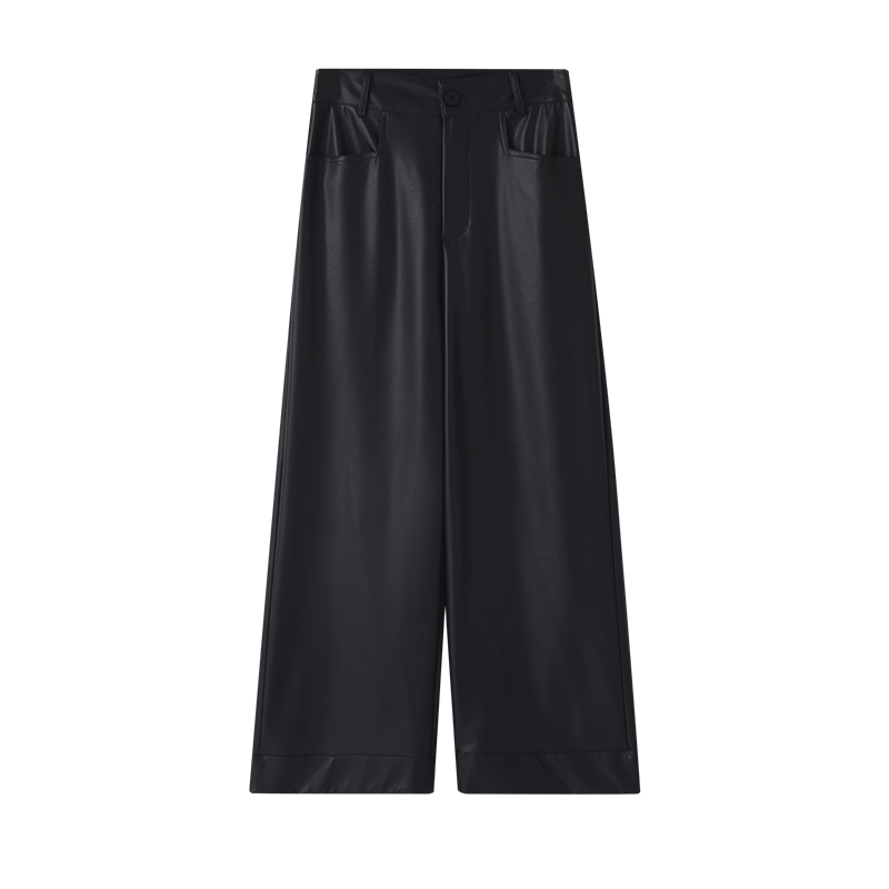 Black wide leg pants high waist pants for women