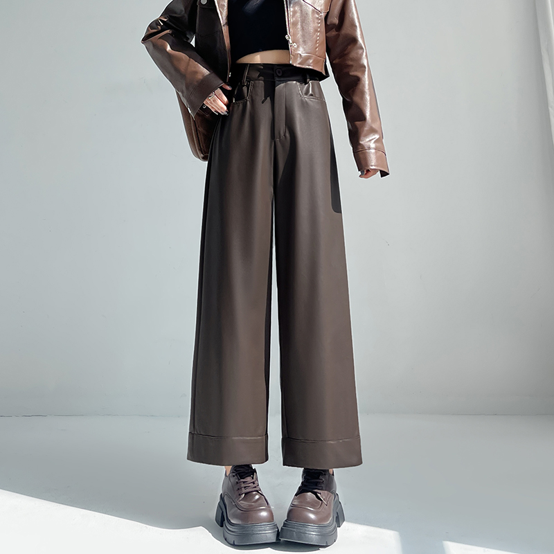 Black wide leg pants high waist pants for women