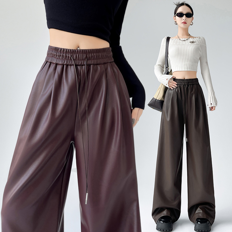 Casual slim wide leg pants mopping pants for women