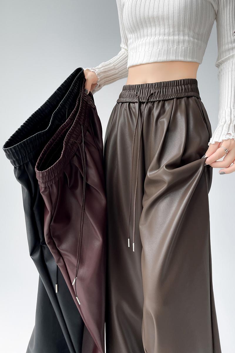 Casual slim wide leg pants mopping pants for women