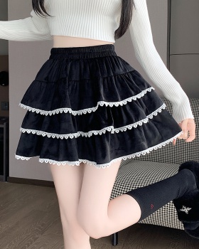 Lace skirt splice short skirt for women