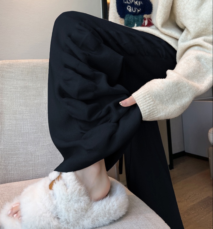 Straight Casual wide leg pants knitted pants for women