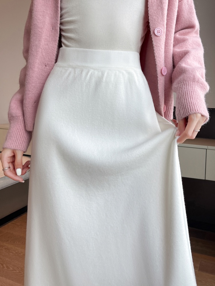 Drape autumn and winter long dress irregular skirt for women