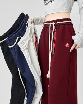 Straight sweatpants loose long pants for women