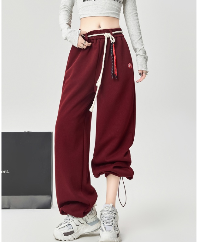 Straight sweatpants loose long pants for women