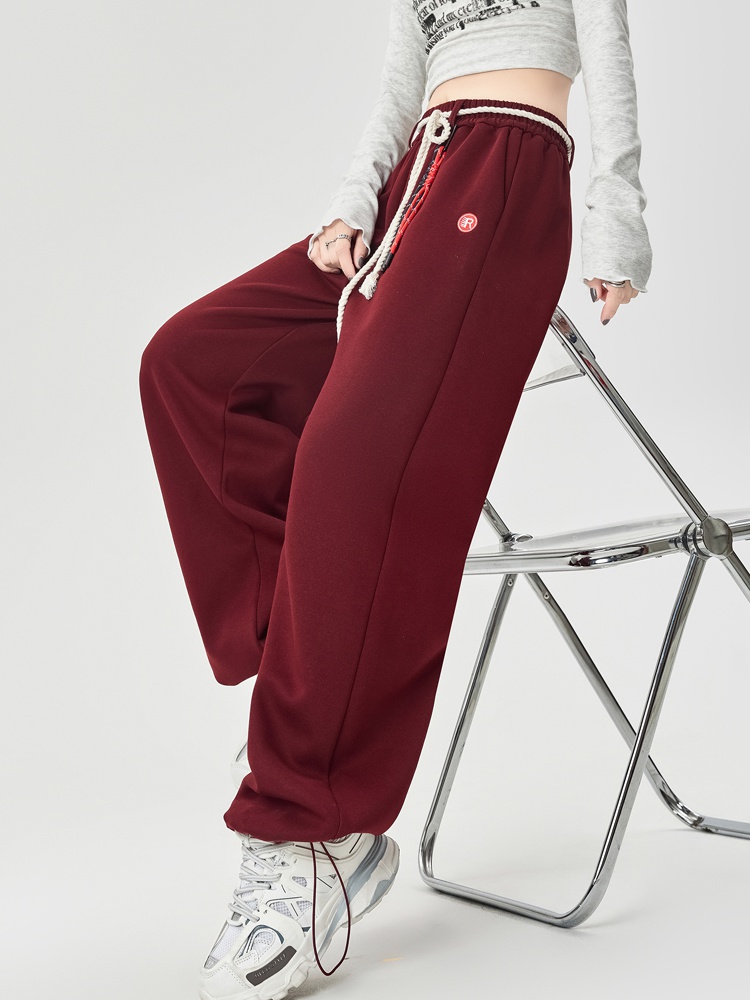 Straight sweatpants loose long pants for women