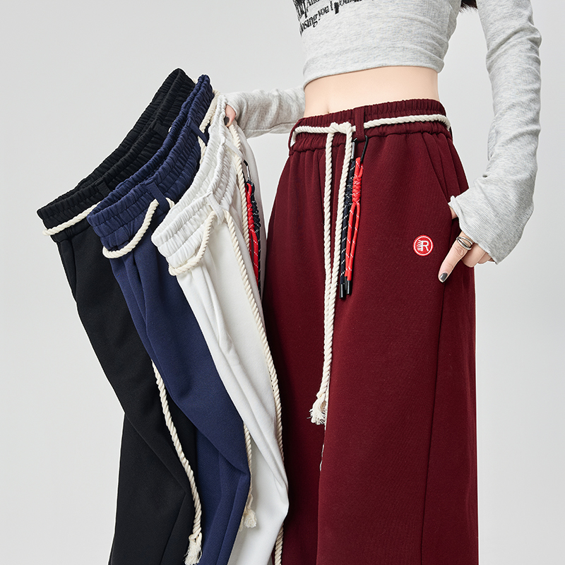 Straight sweatpants loose long pants for women