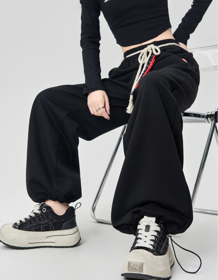 Straight sweatpants loose long pants for women