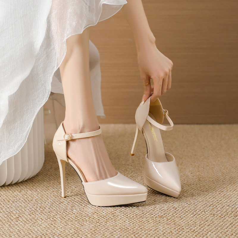 Night show high-heeled shoes pointed shoes for women