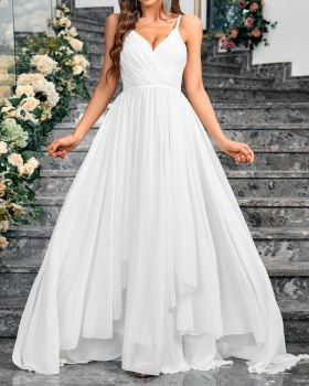 Pure sling formal dress sleeveless wedding dress