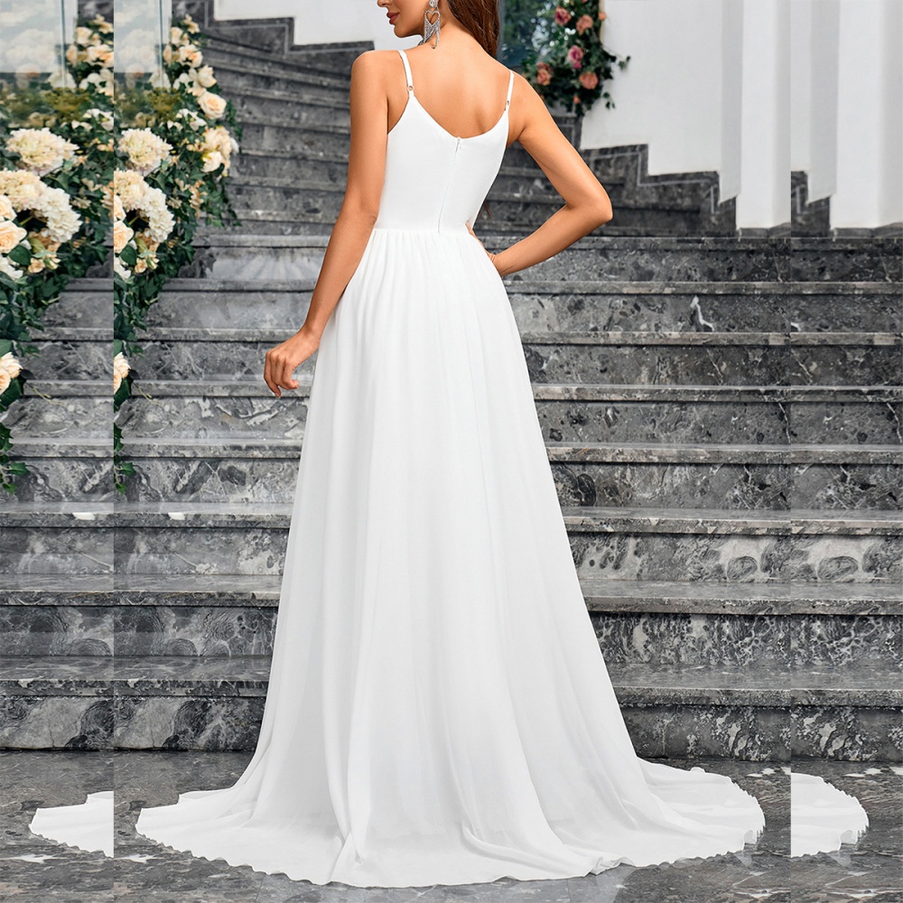 Pure sling formal dress sleeveless wedding dress