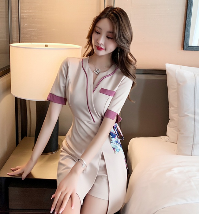 Spring and summer shorts short sleeve dress a set