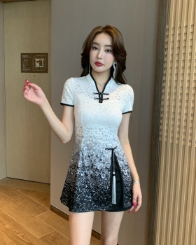 Overalls spring and summer cheongsam fashion dress a set