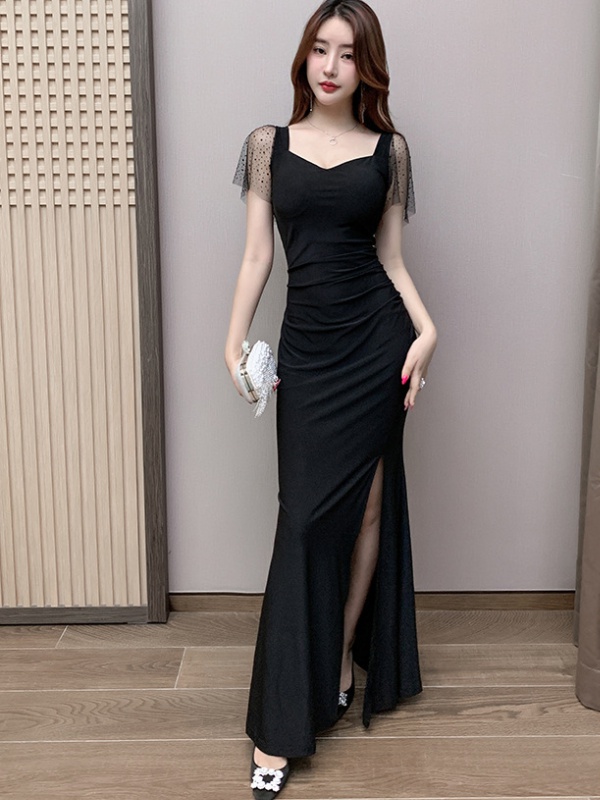 Nightclub U-neck low-cut package hip dress for women