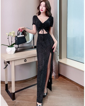 Ladies perspective long dress sexy evening dress for women