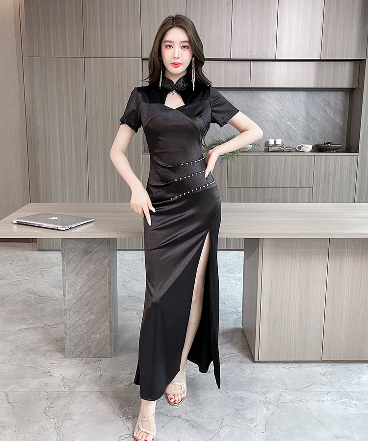 Chinese style massage formal dress summer dress for women