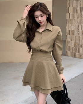 Long sleeve autumn fashion temperament dress