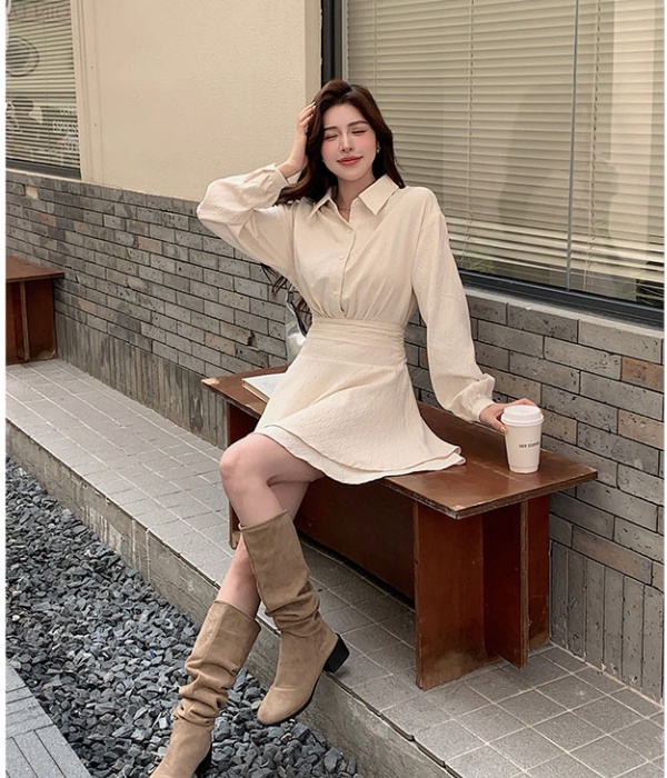 Long sleeve autumn fashion temperament dress