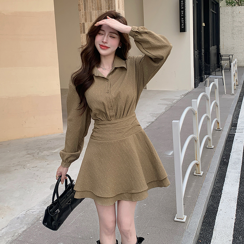 Long sleeve autumn fashion temperament dress