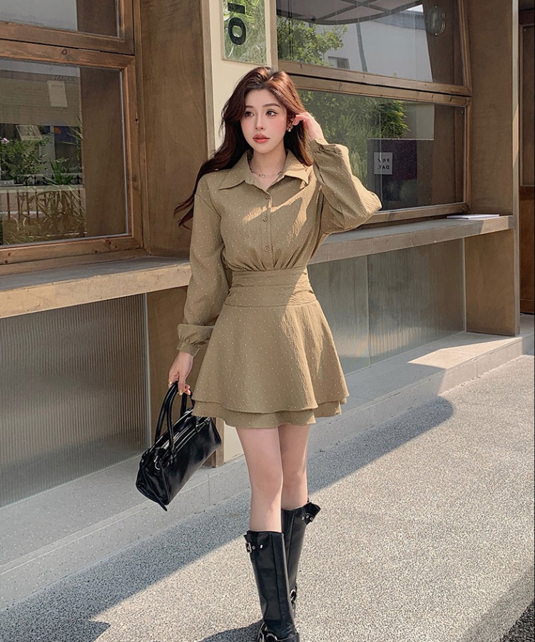 Long sleeve autumn fashion temperament dress