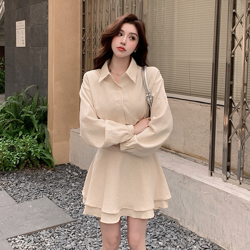 Long sleeve autumn fashion temperament dress