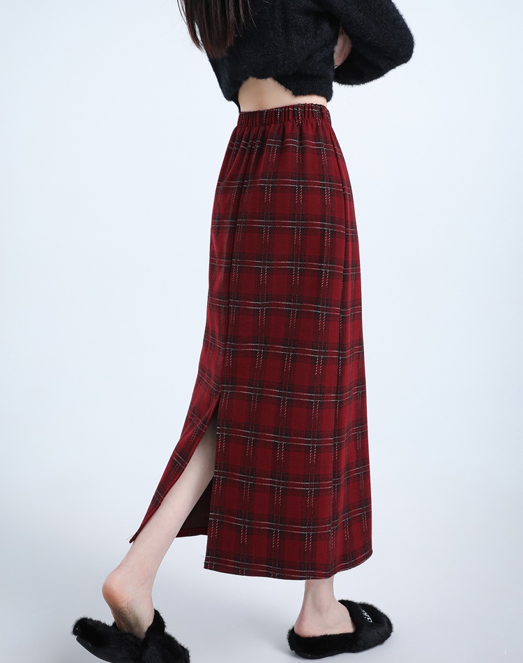 Casual split skirt autumn and winter long dress for women