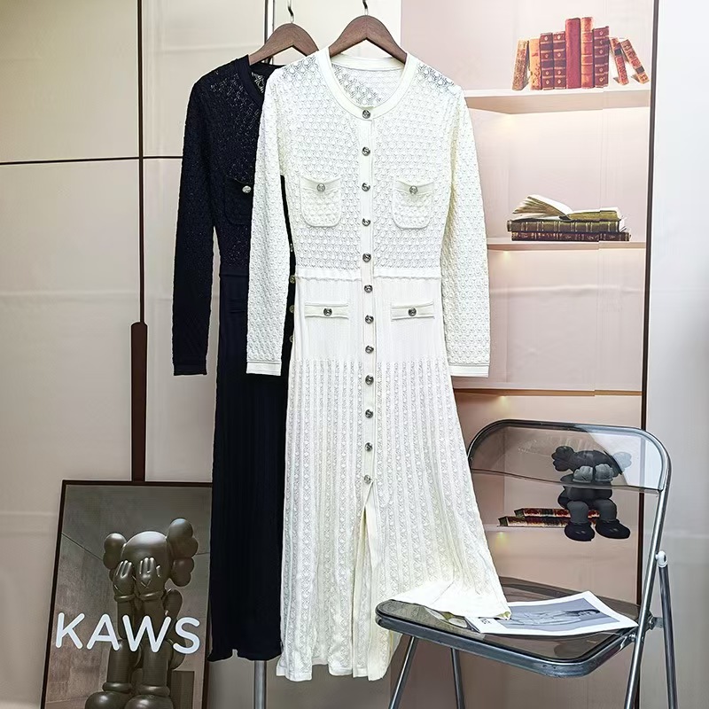 Autumn and winter elegant dress light luxury long dress