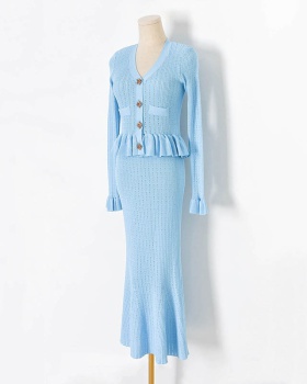 European style knitted temperament dress