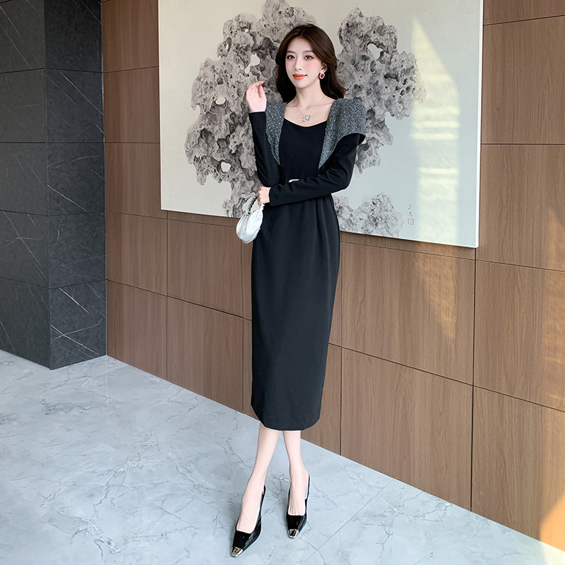 Package hip liangsi dress mixed colors autumn long dress