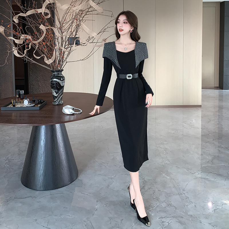 Package hip liangsi dress mixed colors autumn long dress