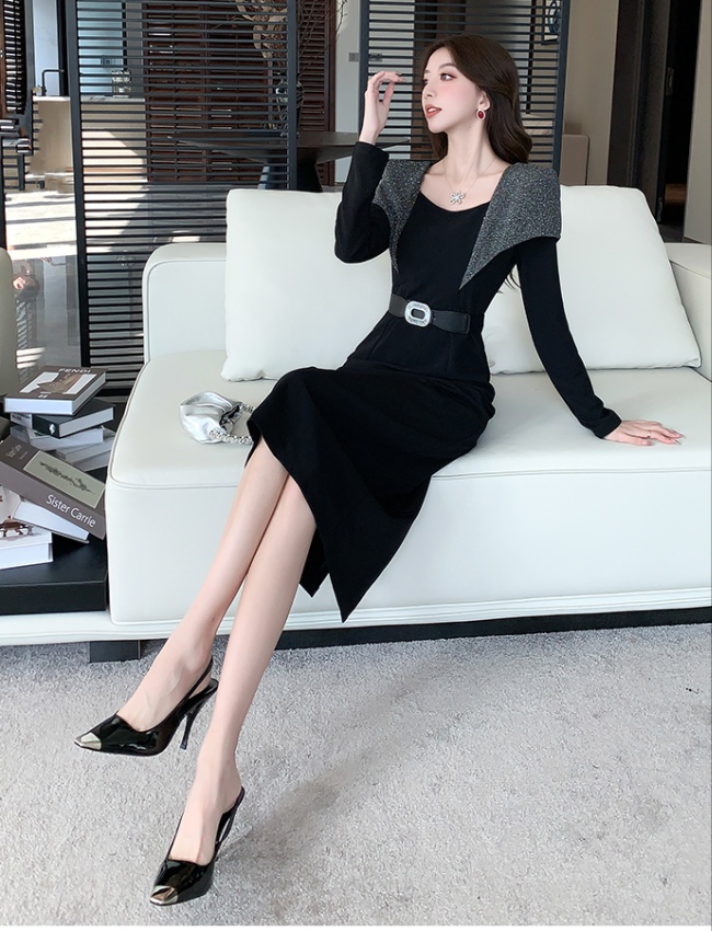 Package hip liangsi dress mixed colors autumn long dress