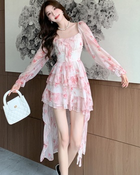 Fashion Western style dress autumn temperament long dress