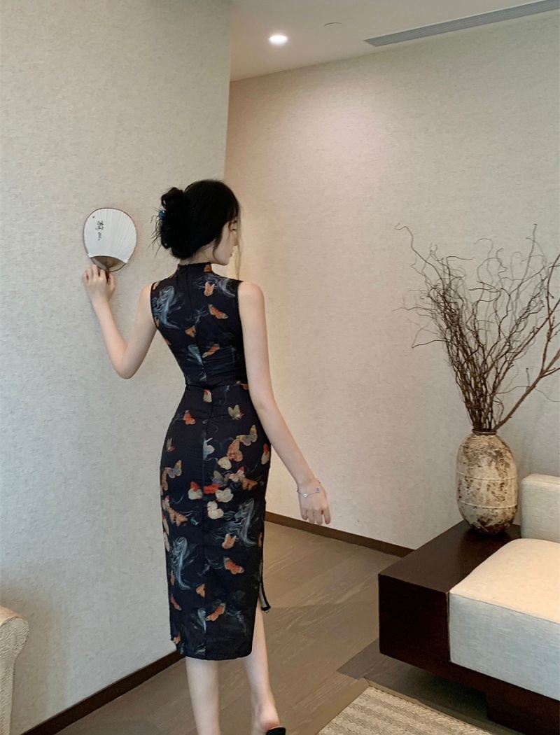 Retro light cheongsam spring and summer maiden dress