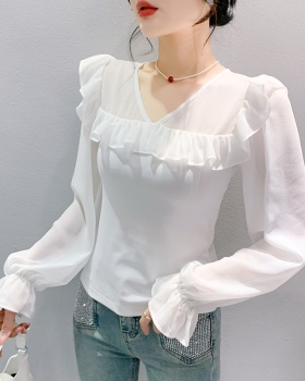 Lantern sleeve doll collar small shirt all-match tops