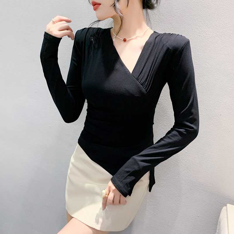 Pure cotton fashion tops Korean style small shirt