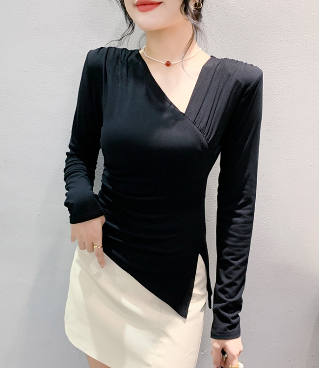 Pure cotton fashion tops Korean style small shirt