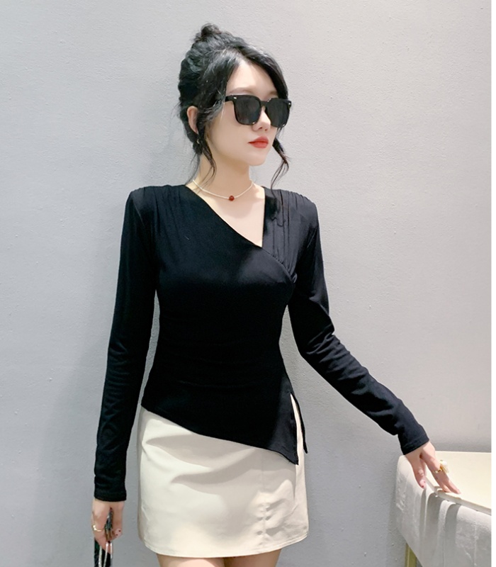 Pure cotton fashion tops Korean style small shirt