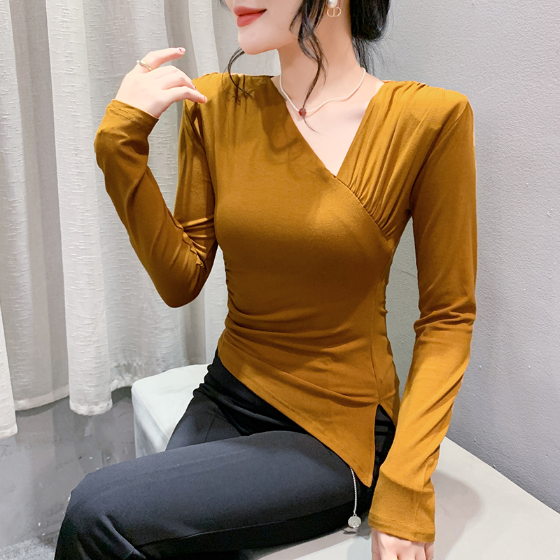 Pure cotton fashion tops Korean style small shirt