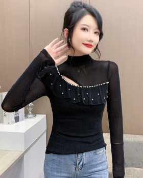 Korean style autumn bottoming tops fashion slim T-shirt