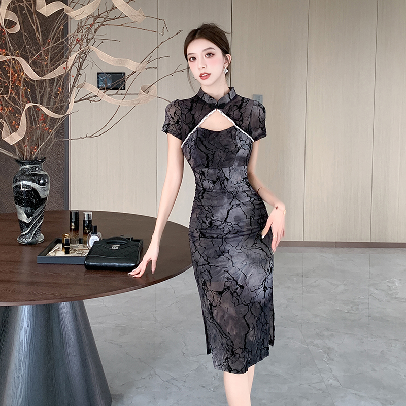 Overalls sexy cheongsam retro Chinese style dress for women