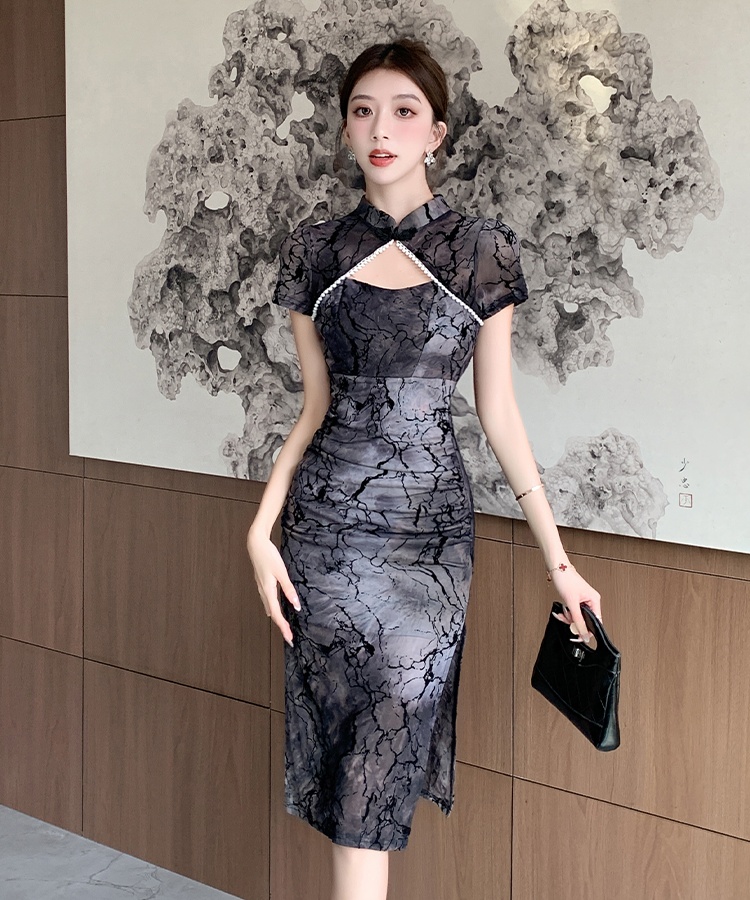 Overalls sexy cheongsam retro Chinese style dress for women