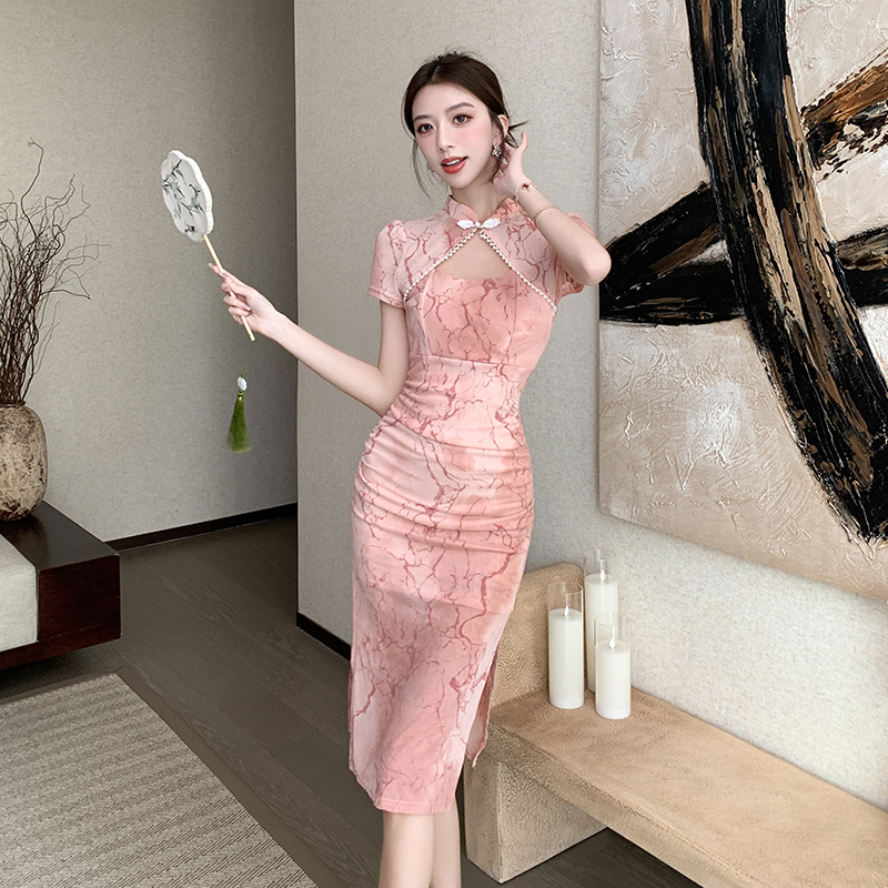 Overalls sexy cheongsam retro Chinese style dress for women