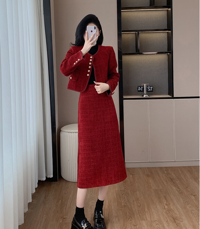 Long wedding long skirt chanelstyle skirt 2pcs set